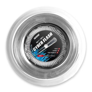 Topspin Tennis String Cyber Flash (Durability + Power) silver 300m reel